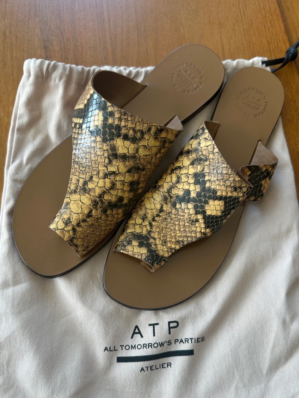 ATP Snakeskin Sandals